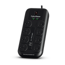 CyberPower 8-port Surge Protector with 2 x USB Charging Ports - 1 Yrs Adv. Replacement WTY