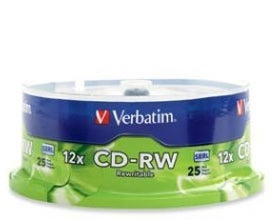 Verbatim CD-RW 4X-12X 700Mb (SPINDLE/25)