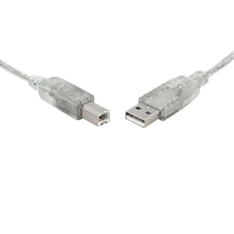 USB 2.0 Certified Cable A-B 3m Transparent Metal S