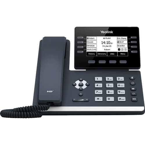 Yealink SIP-T53W, 12 Line IP HD Phone, 3.7' 360 x 160 greyscale screen, HD voice, Dual Gig Ports, Built in Bluetooth and WiFi, USB 2.0 Port