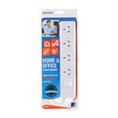 Jackson 4 Way Powerboard (with surge protection & master switch), 90cm Lead