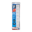Jackson 6 Way Powerboard (with surge protection & master switch), 90cm Lead