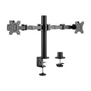 Brateck Dual Monitors Affordable Steel Articulating Monitor Arm Fit Most 17"-32" Monitors Up to 9kg per screen VESA 75x75/100x100