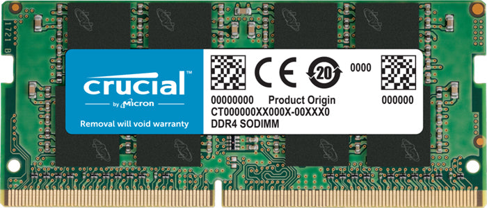 Crucial 16GB (1x16GB) DDR4 SODIMM 3200MHz CL22 1.2V Notebook Laptop Memory