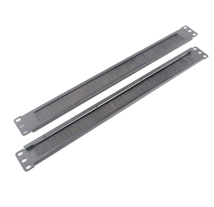 1RU 19" Cable Management Brush Rail(brush panel),black color