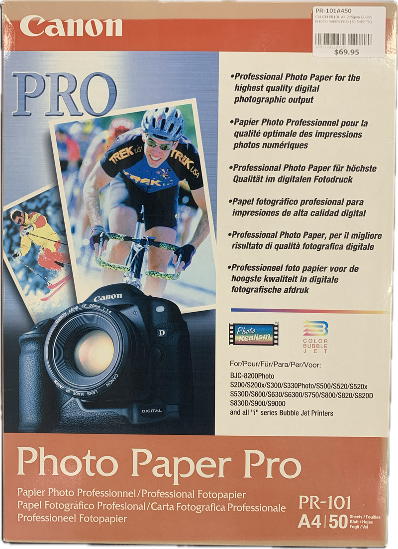 Canon PR101 A4 245gsm Gloss Photo Paper Pro (50 Sheets) (Faded Packaging)