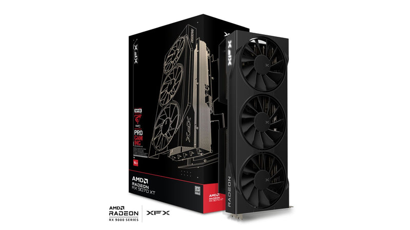 XFX Swift AMD Radeon RX 9070 XT Triple fan Gaming Edition with 16GB GDDR6