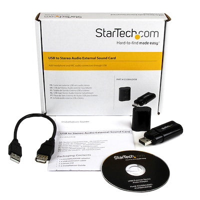 StarTech USB Audio Adapter External Sound Card