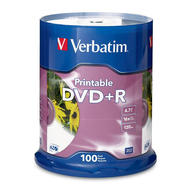 Verbatim DVD+R 4.7Gb 16X  Printable (PACK/100)