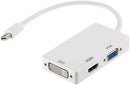 Mini DisplayPort to DVI/HDMI/VGA M/F Adapter