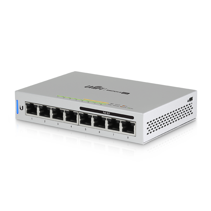Ubiquiti UniFi Switch 8-port with (4) auto-sensing PoE ports